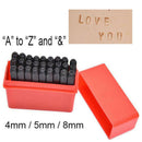 36*Alphabet Numbers Stamps Craft Set Letters Punch Steel Metal Leather Too UTL