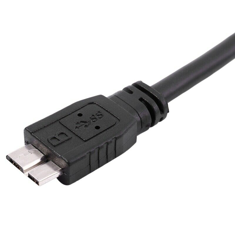 USB 3.0 A Male to Micro B Y Cable for Mobile Hard Drive HDD 60cm Long Black U6S7