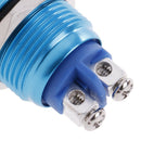 1PC 19mm waterproof blue momentary metal push button reset switch high heMO