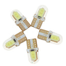 5Pcs T10 194 168 W5W LED COB Bulb 4 SMD Silica Super Bright License Light FT