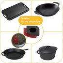 6 Piece Durable Grill Pan Scraper Plastic Set Tool and Silicone Hot Handle  Q4N3