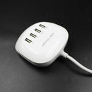 4-Port 3.4A 77W USB HUB Phone Desktop Wall Charger Fast Charging Station PMR