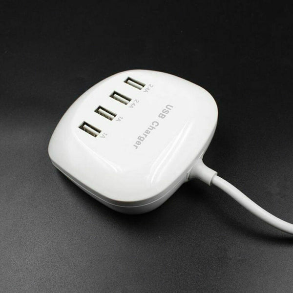 4-Port 3.4A 77W USB HUB Phone Desktop Wall Charger Fast Charging Station PMR
