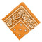 Novelty Double Sided Paisley Print Cowboy Bandana Head Wrap Wristband Orange
