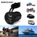 Waterproof Dual USB Port Charger Adaptor Socket Outlet for Motorcycle Car 12V US