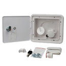 White Gravity City Water Inlet Fill Dish Hatch Lock RV Trailer