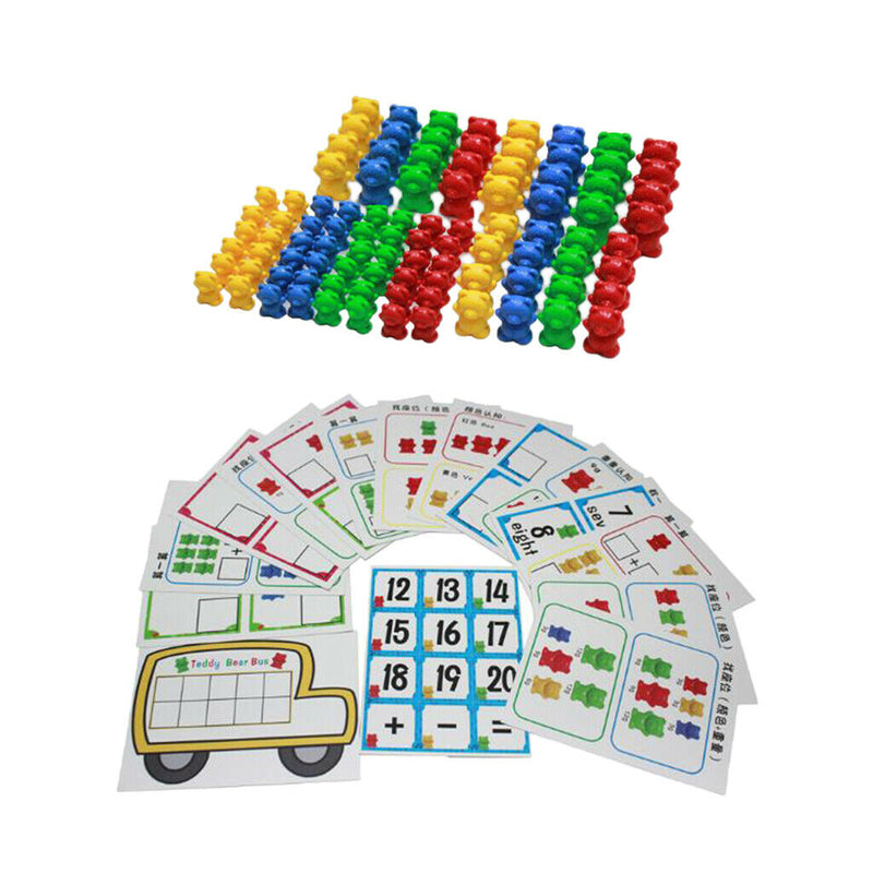 96Pcs Counting Sorting Bears Learning Toys, Sorting Math Learning Bears Counters