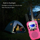 2X Cute T-388 Children Walkie Talkies Pink Kids UHF 446MHz 8 Channel Gifts bs