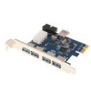 4-Port USB 3.0 To PCI-E Card Expansion Adapter 19Pin Superspeed 5Gbp for PC