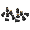 12x M5 Black Well Nuts Fairing Fastener Motorcycle 5mm Windscreen Well Nuts