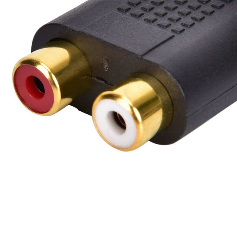 3.5mm Jack to 2 RCA Adaptor Twin Phono Y Splitter Stereo Male to 2 x Female   Z