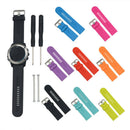 2Pcs Silicone Rubber Wrist Band Bandage Holder and Chrome Clasp For Garmin Fenix