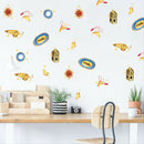Cartoon Food Tableware Self-adhesive Wall Stickers for TV Background Wall