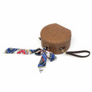 Round Rattan Bag Woven Straw Purse Circle Handmade Wicker Basket Bag