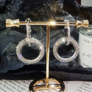 Classic Round Circle Hoop Earrings For Women Rhinestone Earring Fashion Jew J6J6