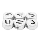 500Mixed Alphabet/Letter Acrylic Spacer Bead 7mm B09882