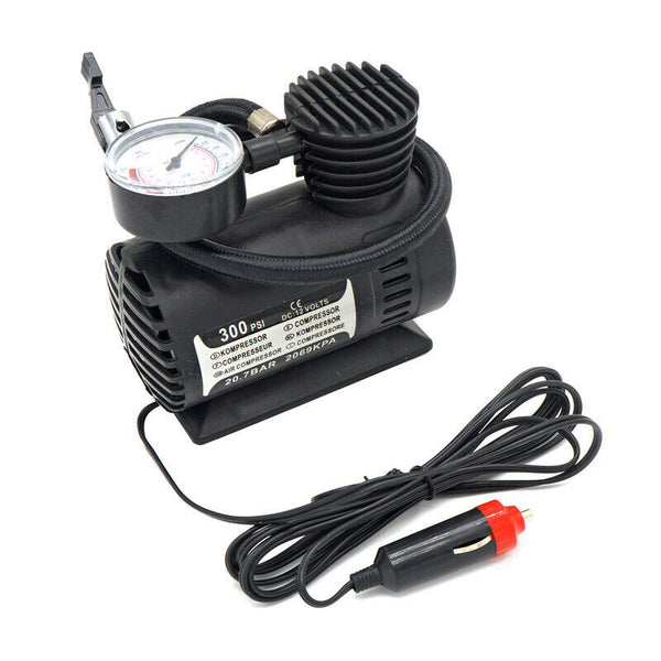 12V 300PSI Car Mini Portable Air Compressor Electric Tire Inflator Pump w/Gauge