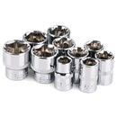10Pc 3/8 Inch Short Long Socket Set Crv 10-19Mm Socket Adapter For Torque R