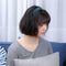 Solid Color Hair Hoops Simple Headband Women Girl Wide Hairband (Lake Blue) A#S