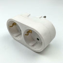 16A 250V EU Plug 1 to 2 Socket Adapter Outlet Converter Electrical Wall Sockets