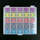 1pc Plastic 25 Single Bobbin Sewing Machine Spools w/ Thread Storage Case A