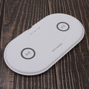 2 Pieces Universal Dual Wireless Charger 5W Ultra-Thin Qi Charging Pad Fast