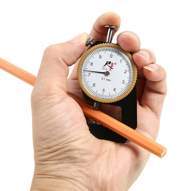 0-10mm 0.1mm Dial Steel Thickness Gauge Meter Tester Caliper (Tip Head) A