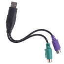 1Pc USB to PS/2 PS2 Cable Adapter USB Male to PS/2 Female Converter Cable C Hn