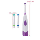 1 Set Rotating Waterproof Electric Toothbrush Cleaner Massager + 3 Brush Heads