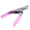 Nail clippers for nails and false acrylic nails easy to use pink.