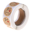 500PCs Handmade Thank You Stickers Paper Seal Labels Round Stationery DecorSEAU