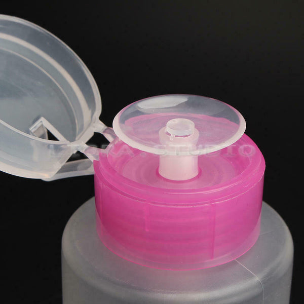 120ML Pink Pump Dispenser Bottle Nail Art UV GEL Polish Remover Acrylic Liquid