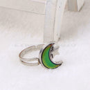 Star and Moon Changing Colors Emotion Feeling Adjustable Band Mood Ring Gift