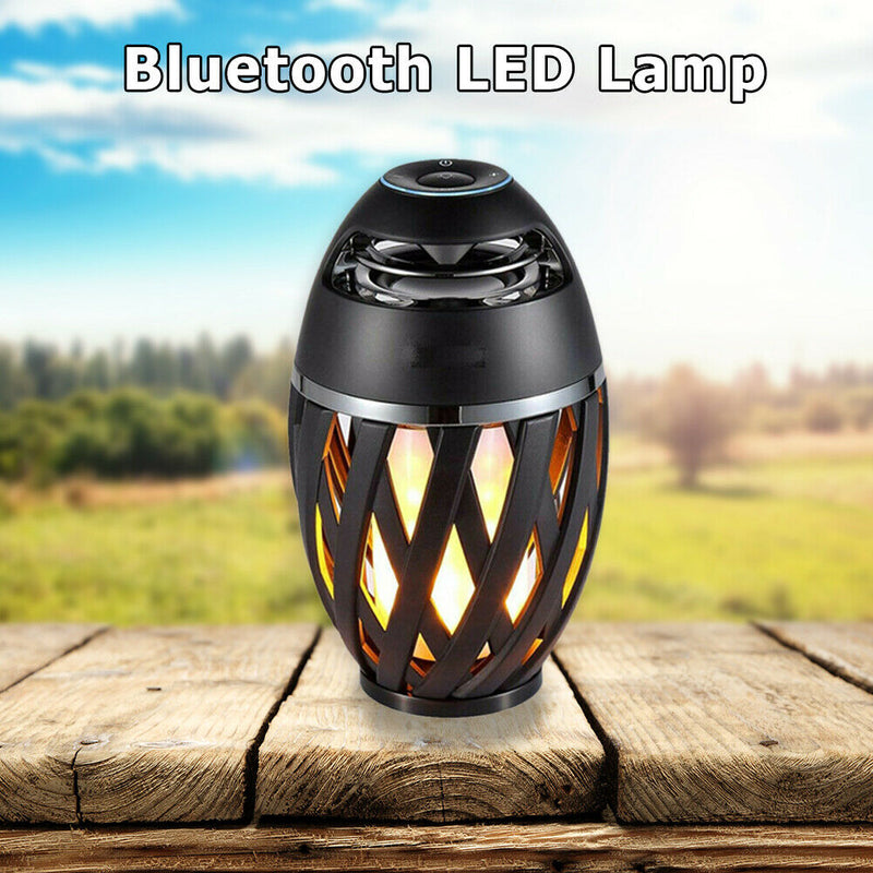 LED Bluetooth Speaker Lamp Wireless Music Light Garden Outdoor Flame Lights