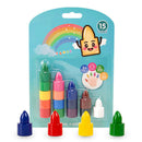 Palm-Grip Crayons Non-Toxic Paint Stackable For Toddlers Kids 15 Colors Washable