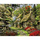 Hand Painted Artwork Frameless DIY Village House Painting By Numbers Craft