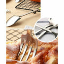 2 PCS Stainless Steel Spoon And Fork Set 1 Cute Shovel Shape Spoon 1 Fork T P7I7