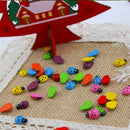 100pcs Micro Landschaft Wooden Colorful Durable Ladybird Refrigerator Stickers