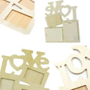 New Lovely Hollow Love Wooden Family Wall Photo Picture Frame Rahmen Art Di V2V3
