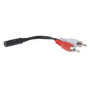 2in1 Audio cable 3.5mm to 2rca double lotus head audio adapter cable av cabl Gw