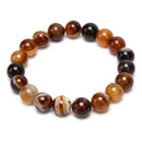 Fashion Men Women Natural Stone Agates Bangle Elastic Bracelet Jewelry Gift@