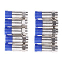 10x F-Type Male Plug Compression Connector Adapter Great For NT6 Coax Coaxial MO