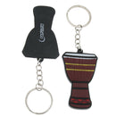 Fashion Music Keyring Djembe Keychain Purse Bag Pendant Car Hanging Decor
