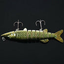 5 inch/ 12, 5cm 20g alive realistic  fishing lure multi articulated 8-segemeU7S6