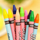 Creative Cartoon 24 Colors Non-Toxic Crayon Oil Painting Stick Kids Student H3U7