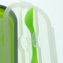 Silicone Lunch Box Portable Foldable Food Storage Container Green