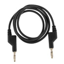 Dual Banana Plug Test Leads For Multimeter, Black
