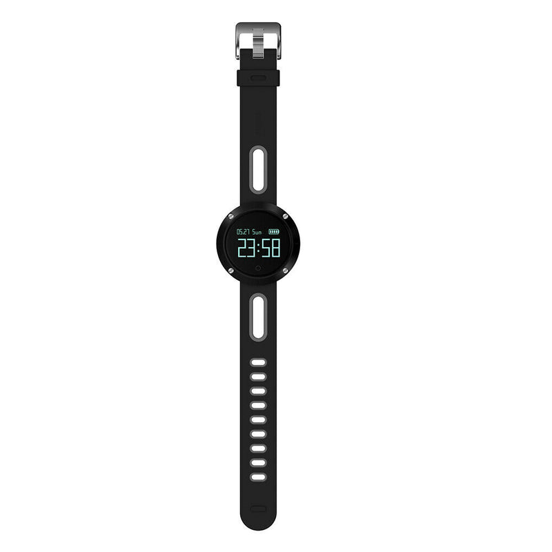 DM58 Smart Watch Monitor Fitness Tracker Heart Rate Bracelet (Black+Grey)
