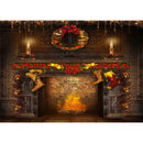 Christmas Photographic Art Cloth Backdrop Wall Studio Prop Family Decor (A)