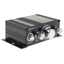 Mini Amplifier Audio 2.0CH DC 12V Play Stereo Sound Bass Treble Control